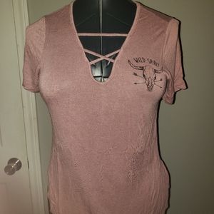 Wild Spirit keyhole top cow skull size small